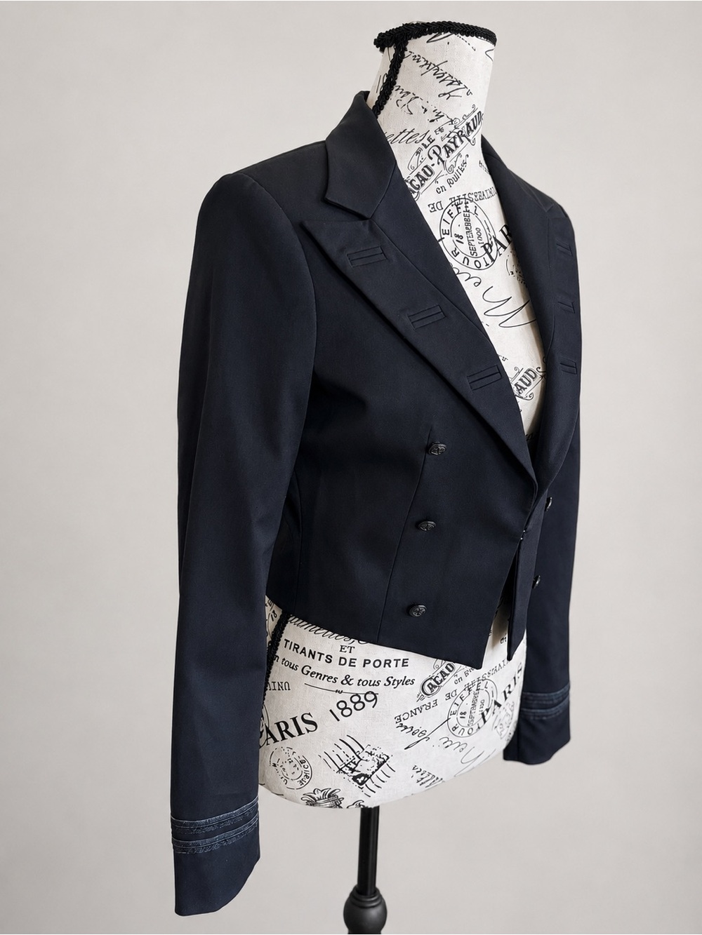 Denim & Supply Ralph Lauren Cropped Military Tuxedo Nautical Blazer Jacket NWT